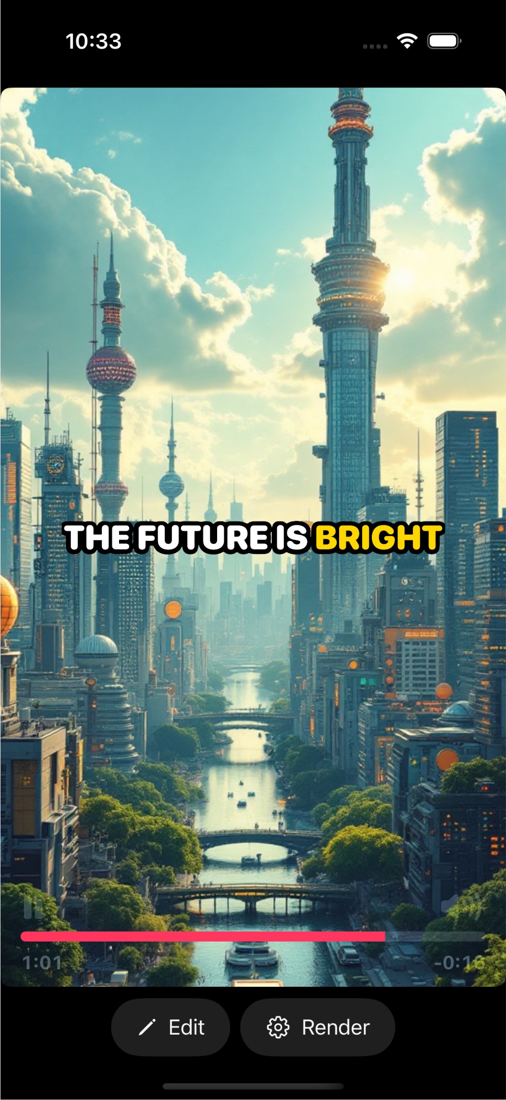 Video preview with editing options